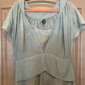 FENDI Green Silk Top